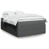 Cama box spring con colchón tela gris oscuro 140x200
