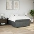 Cama box spring con colchón tela gris oscuro 140x200