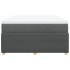 Cama box spring con colchón tela gris oscuro 140x200