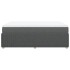 Cama box spring con colchón tela gris oscuro 140x200