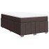 Cama box spring con colchón tela marrón oscuro 120x200