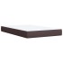 Cama box spring con colchón tela marrón oscuro 120x200