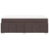 Cama box spring con colchón tela marrón oscuro 120x200