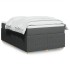 Cama box spring con colchón tela gris oscuro 120x200