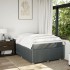 Cama box spring con colchón tela gris oscuro 120x200