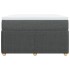 Cama box spring con colchón tela gris oscuro 120x200