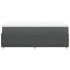 Cama box spring con colchón tela gris oscuro 120x200