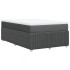 Cama box spring con colchón tela gris oscuro 120x200