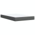 Cama box spring con colchón tela gris oscuro 120x200