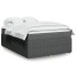 Cama box spring con colchón tela gris oscuro 140x190