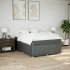 Cama box spring con colchón tela gris oscuro 140x190