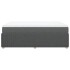 Cama box spring con colchón tela gris oscuro 140x190