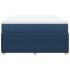 Cama box spring con colchón tela azul 140x200