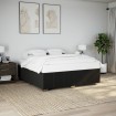 Cama sin colchón tela negro 180x200 cm
