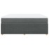 Cama box spring con colchón tela gris oscuro 180x200