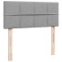 Cama box spring con colchón tela gris claro 120x200