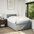 Cama box spring con colchón tela gris claro 120x200