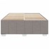 Cama sin colchón tela gris taupe 140x200