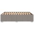 Cama sin colchón tela gris taupe 140x200