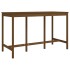 Mesa alta de bar madera maciza pino marrón miel 180x80x110