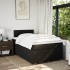 Cama box spring con colchón tela negro 120x200