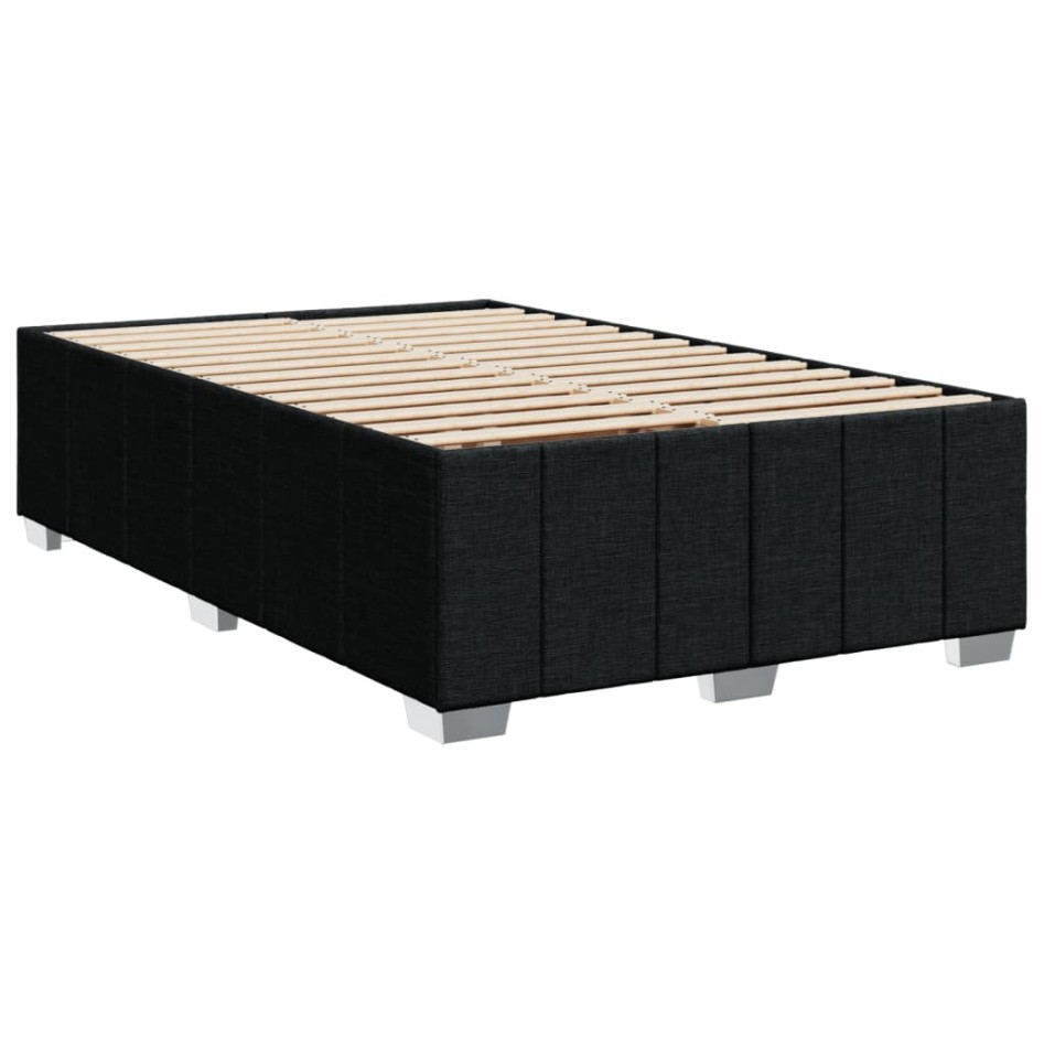 Cama box spring con colchón tela negro 120x200