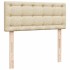 Cama box spring con colchón tela color crema 120x200