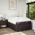 Cama box spring con colchón tela marrón oscuro 120x200