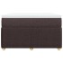 Cama box spring con colchón tela marrón oscuro 120x200