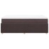 Cama box spring con colchón tela marrón oscuro 120x200