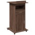 Atril con ruedas y cajón madera ingeniería marrón 55x55x107