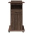 Atril con ruedas y cajón madera ingeniería marrón 55x55x107