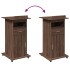 Atril con ruedas y cajón madera ingeniería marrón 55x55x107