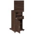 Atril con ruedas y cajón madera ingeniería marrón 55x55x107