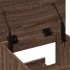Atril con ruedas y cajón madera ingeniería marrón 55x55x107