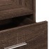 Atril con ruedas y cajón madera ingeniería marrón 55x55x107