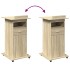 Atril con ruedas y cajón madera roble Sonoma 55x55x107