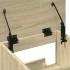 Atril con ruedas y cajón madera roble Sonoma 55x55x107