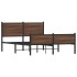 Estructura de cama sin colchón metal marrón roble 140x190