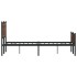Estructura de cama sin colchón metal marrón roble 140x190