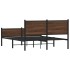 Estructura de cama sin colchón metal marrón roble 140x190