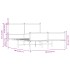 Estructura de cama sin colchón metal marrón roble 140x190