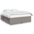 Cama sin colchón tela gris taupe 180x200