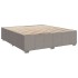Cama sin colchón tela gris taupe 180x200