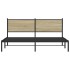 Estructura de cama sin colchón metal roble Sonoma 160x200