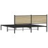 Estructura de cama sin colchón metal roble Sonoma 160x200