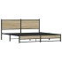 Estructura de cama sin colchón metal roble Sonoma 160x200