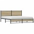Estructura de cama sin colchón metal roble Sonoma 160x200