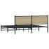 Estructura de cama sin colchón metal roble Sonoma 160x200