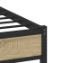 Estructura de cama sin colchón metal roble Sonoma 160x200